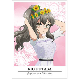 青春ブタ野郎はバニーガール先輩の夢を見ない 描き下ろし 双葉理央 ひまわりと白いワンピース A3マット加工ポスター