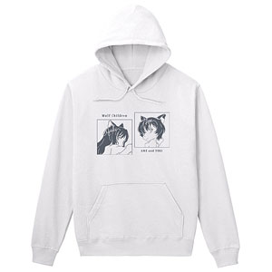 おおかみこどもの雨と雪 雨と雪 lette-graph パーカー レディース XXL