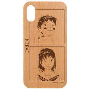 未来のミライ くんちゃんとミライちゃん lette-graph ウッドiPhoneケース(11)