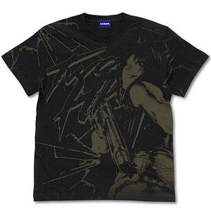 ブラック・ラグーン レヴィ オールプリントTシャツ/BLACK-XL