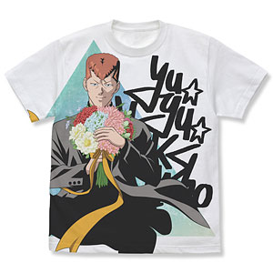 幽☆遊☆白書 描き下ろし 桑原和真 フルグラフィックTシャツ 花束Ver./WHITE-L