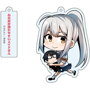 【限定販売】心の声が漏れやすいメイドさん ワイヤーキーホルダー 中ノ島朱音