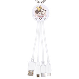 ディズニーキャラクター マルチ充電ケーブル ミニーマウス