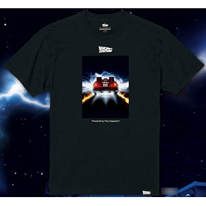 豆魚雷別注モデル バック・トゥ・ザ・フューチャー/ デロリアン Tシャツ ブラック XLサイズ