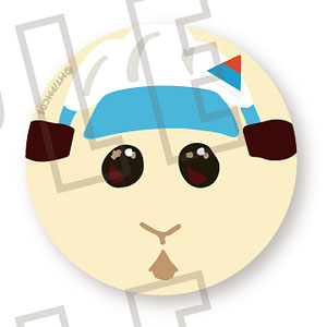 PUI PUI モルカー フェイス缶バッジ 教習アビー