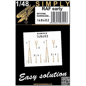 1/48 WW.2 英空軍戦闘機 初期型 3Dデカール シートベルト (2セット入り)