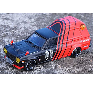 激レアイノモデル INNO64 サニートラックハコトラチェイス チェース 1/64 Nissan サニートラック HAKOTORA “09 RACING” DECEPCIONEZ 限定