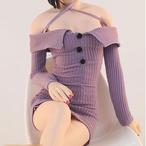 1/6セクシーストラッフ゜レスドレスD (Purple) (ドール用)