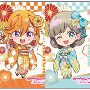 ラブライブ！スーパースター！！ スクエアカンバッジ 振袖 デフォルメ ver 9個入りセット