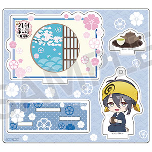 特『刀剣乱舞-花丸-』～雪月華～ 背景付きスタンドアクリルキーホルダー 三日月宗近