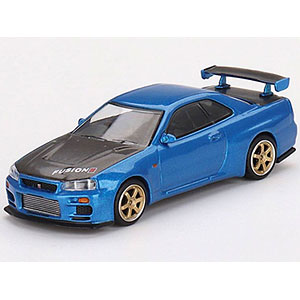 1/64 Nissan スカイライン GT-R R34 Top Secret ベイサイドブルー(右ハンドル)