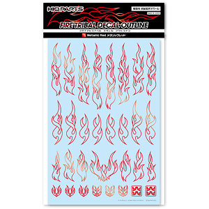 ファイアトライバルデカール アウトライン メタリックレッド(1枚入)