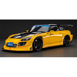 ミニカー　1/18 ホンダ S2000 スプーンストリートカーボンボンネットバージョン(イエロー) [23A03-04] 1/18 ホンダ S2000 スプーン ストリートカーボンボンネット