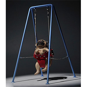 フィギュア　パグのブランコ遊び B3 1/6 レジン製塗装済み完成品 JXKスタジオ 1/6 パグのブランコ遊び B3 (ドール) - ホビー