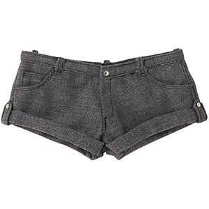 1/3スケール用 AZO2 デニムホットパンツ ブラック (ドール用)