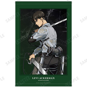 進撃の巨人 描き下ろしイラスト リヴァイ 戦う背中ver. B2タペストリー