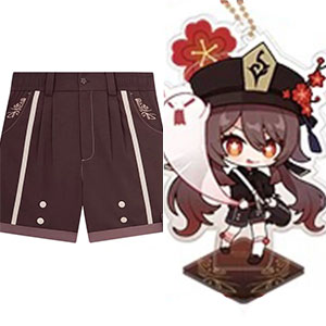 特典】原神 キャライメージアパレルシリーズ ハーフパンツ 胡桃 BROWN