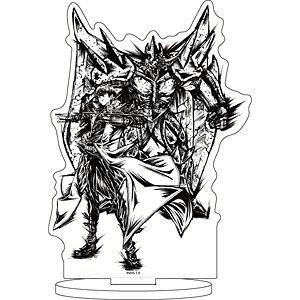 キャラアクリルフィギュア「遊☆戯☆王デュエルモンスターズ」10/海馬瀬人＆オベリスクの巨神兵(墨絵イラスト)