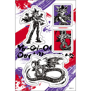 PETANTシール「遊☆戯☆王デュエルモンスターズ」01/闇遊戯＆オシリスの天空竜(墨絵イラスト)