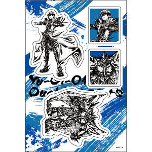 PETANTシール「遊☆戯☆王デュエルモンスターズ」02/海馬瀬人＆オベリスクの巨神兵(墨絵イラスト)