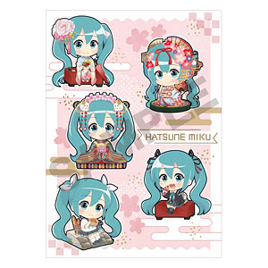初音ミク シングルクリアファイル ミニキャラ ピンク はんなり京都