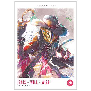 #コンパス 戦闘摂理解析システム イグニス=ウィル=ウィスプ Ani-Art aqua label A3マット加工ポスター