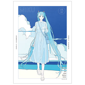 ピアプロキャラクターズ 描き下ろしイラスト 初音ミク 初夏のお出かけver. Art by かとうれい A3マット加工ポスター