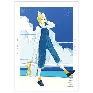 ピアプロキャラクターズ 描き下ろしイラスト 鏡音リン 初夏のお出かけver. Art by かとうれい A3マット加工ポスター