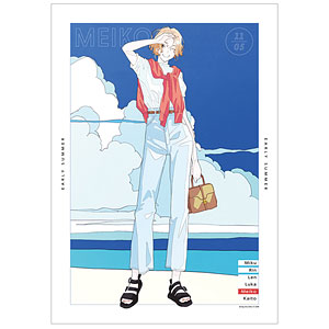 ピアプロキャラクターズ 描き下ろしイラスト MEIKO 初夏のお出かけver. Art by かとうれい A3マット加工ポスター