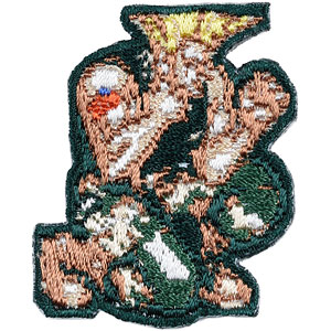 ストリートファイター 刺繍ステッカー Mサイズ (ガイル/サマーソルトキック溜め)