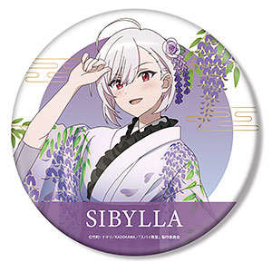 TVアニメ「スパイ教室」 描き下ろしイラスト ジビア 花柄和装ver. BIG缶バッジ