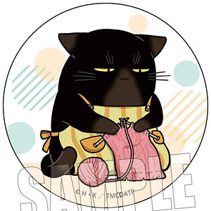 缶バッジ デキる猫は今日も憂鬱 諭吉(編み物)