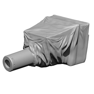 1/16 WWII ドイツ III号突撃砲G型 マントレットカバー(ダス・ヴェルク用)