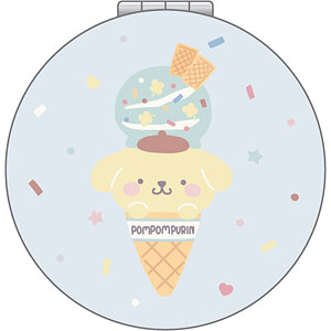 しろたん × サンリオキャラクターズ 折りたたみミラー ポムポムプリン