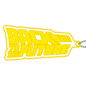 Back To The Future Logo Reflector Key Chain