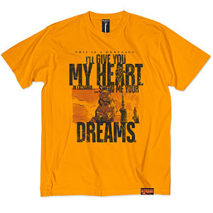 TVアニメ『チェンソーマン』 オープニングイラストTシャツ2 ゴールド XXL