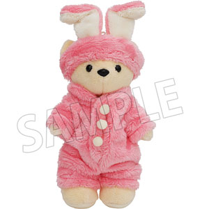 くまめいと ルームウェアうさぎターバンセット ぬいぐるみ用衣装 ピンク