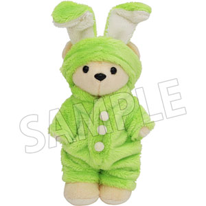 くまめいと ルームウェアうさぎターバンセット ぬいぐるみ用衣装 緑