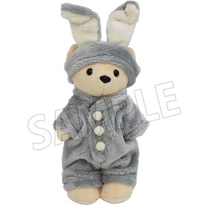 くまめいと ルームウェアうさぎターバンセット ぬいぐるみ用衣装 グレー