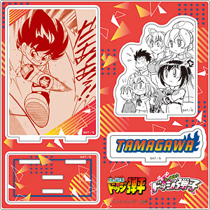 「炎の闘球児 ドッジ弾平」「炎の闘球女 ドッジ弾子」 ミニアクリルジオラマ A