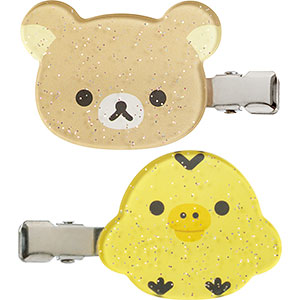 初期　リラックマ　コリラックマ　ダイカットクリップ　まとめ売り　お外でごろん FE37502 リラックマ ヘアクリップ コリラックマ＆チャイロイ
