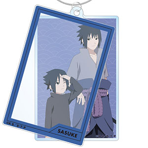 NARUTO-ナルト- 疾風伝 描き下ろしイラスト うちはサスケ 過去と現在ver. 2連ワイヤーBIGアクリルキーホルダー