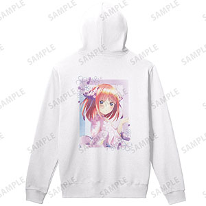 アウターウェア　中野一花(桜和装ver.) 描き下ろしイラスト Ani-Art aqua label バックプリントジップパーカー ホワイト メンズLサイズ 「映画 五等分の花嫁」 映画『五等分の花嫁』 - 描き下ろしイラスト 中野一花 桜和装ver