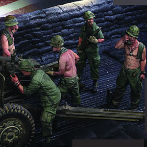 プラモデル　1/35 現用 アメリカ 105mm榴弾砲砲兵セット(5体入) レジンキャストキット [BVN3514] 1/35 現用 アメリカ 105mm榴弾砲砲兵セット(5体入)[Paracel
