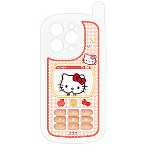 サンリオキャラクターズ iPhone 15 Pro 対応レトロガラケー風ケース ハローキティ