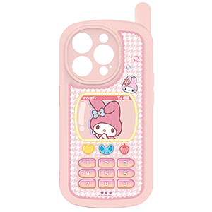 サンリオキャラクターズ iPhone 15 Pro 対応レトロガラケー風ケース マイメロディ