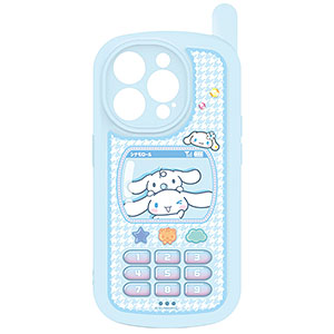 サンリオキャラクターズ iPhone 15 Pro 対応レトロガラケー風ケース シナモロール
