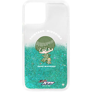 黒子のバスケ 緑間真太郎 ちびキャラ 朝のひとときver. グリッターiPhoneケース(13 mini)