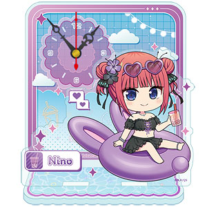 五等分の花嫁∽ ぷちちょこミニアクリル置時計 中野二乃 バカンスver.