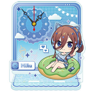 五等分の花嫁∽ ぷちちょこミニアクリル置時計 中野三玖 バカンスver.